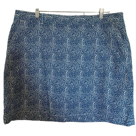 Dockers skort blue paisley size large ? - Picture 1 of 8